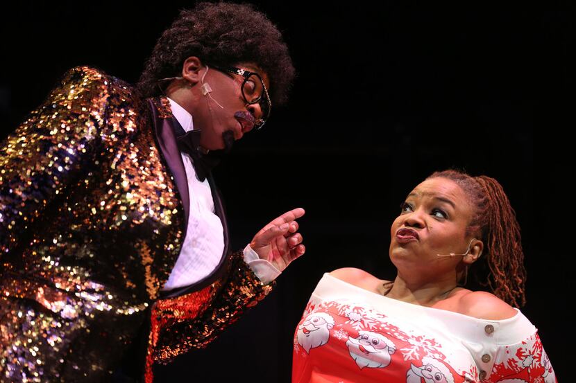 Cherish Robinson (left) as Johnnie Taylor and M. Denise Lee as Paulette in Solstice: A New...
