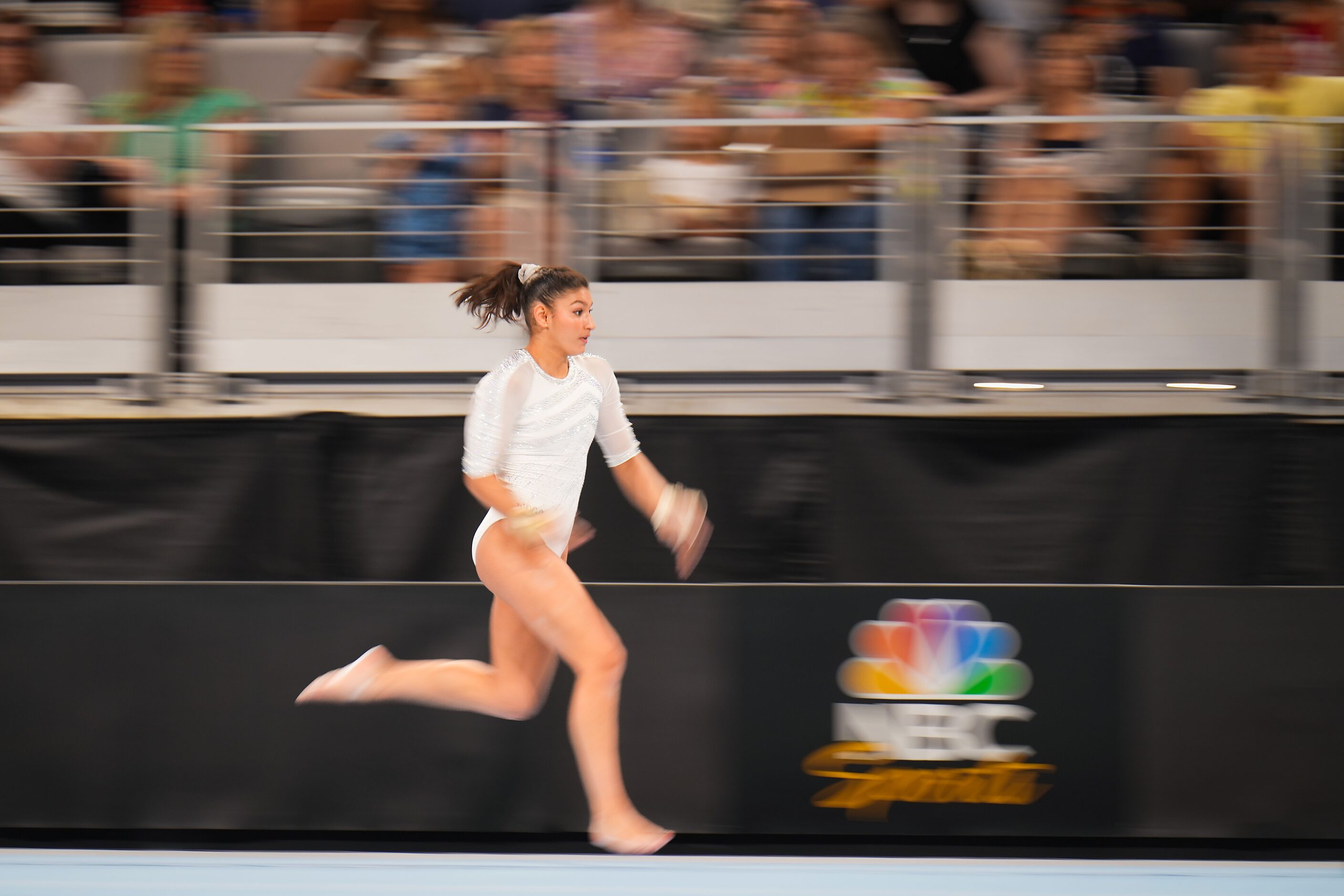 Madray Johnson competes on the vault during the U.S. Gymnastics Championships on Sunday,...