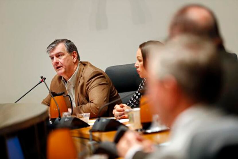 
“Everyone’s point of view is valid,” says Mayor Mike Rawlings, seen at last month’s...