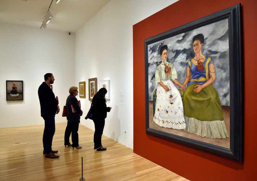 "The Two Fridas" an oil on canvas from 1939 by Frida Kahlo, is part of the "Mexico...