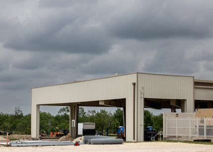 A U.S. Customs and Border Protection inspection station is under construction in Uvalde,...