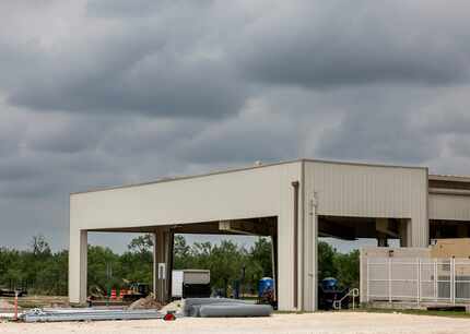 A U.S. Customs and Border Protection inspection station is under construction in Uvalde,...