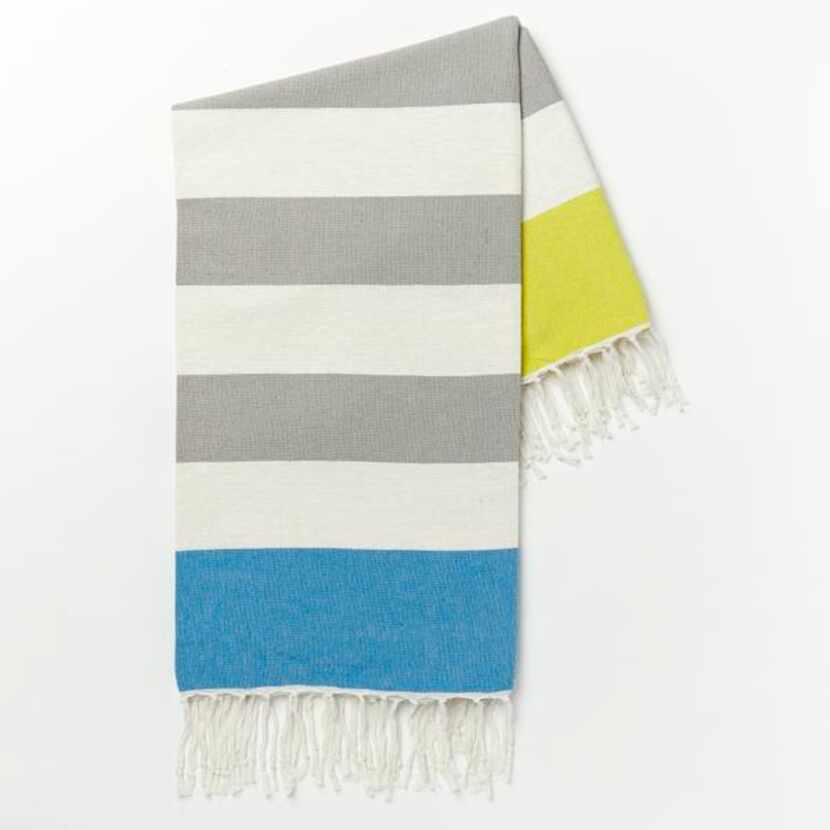 
Toss: The perfect party-on-the-patio accessory with some punch, the Color Block Stripe...