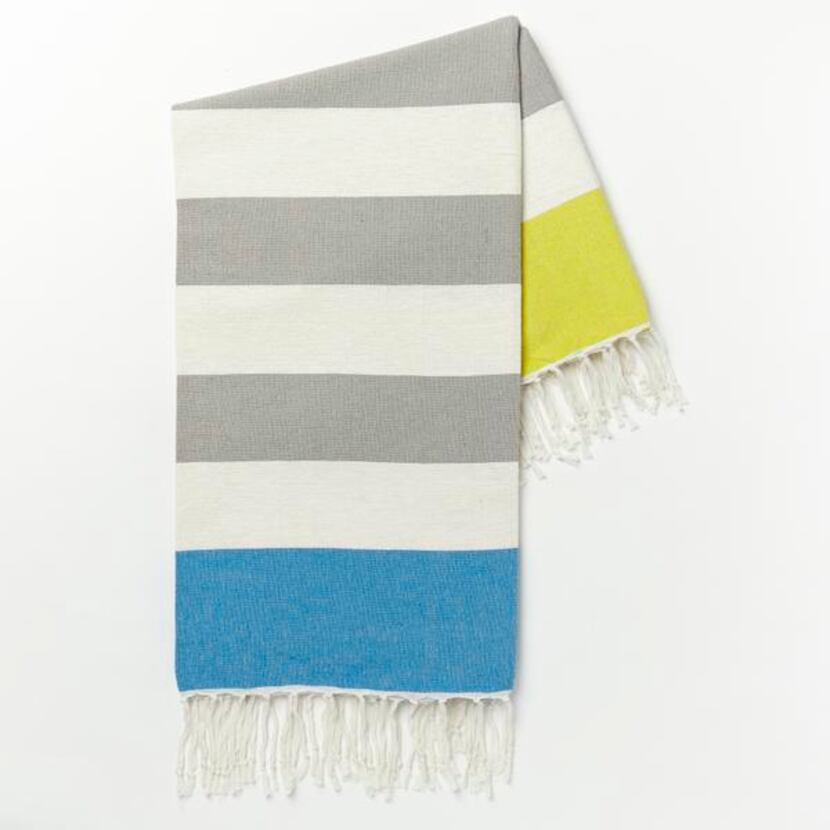 
Toss: The perfect party-on-the-patio accessory with some punch, the Color Block Stripe...