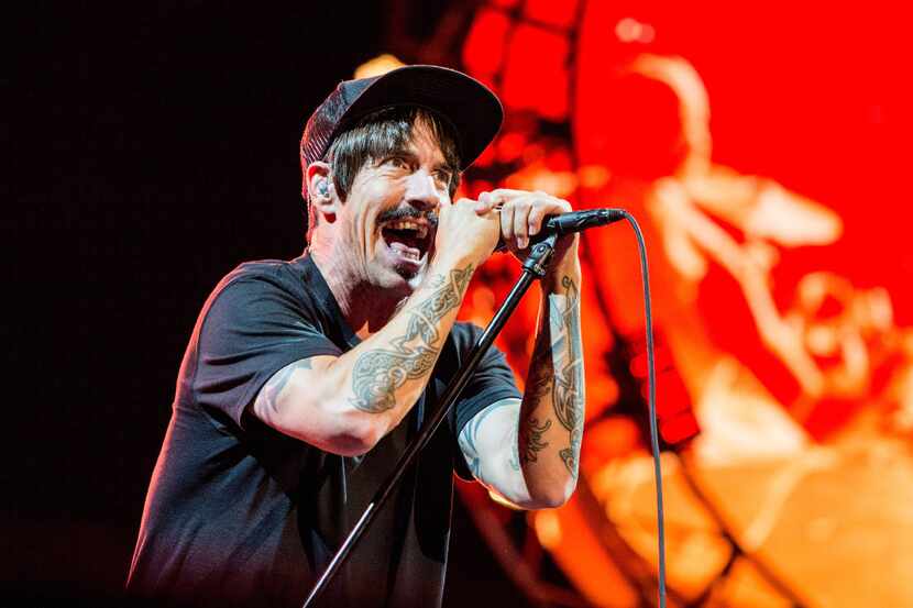 FILE - In this July 30, 2016 file photo, Anthony Kiedis of Red Hot Chili Peppers performs at...