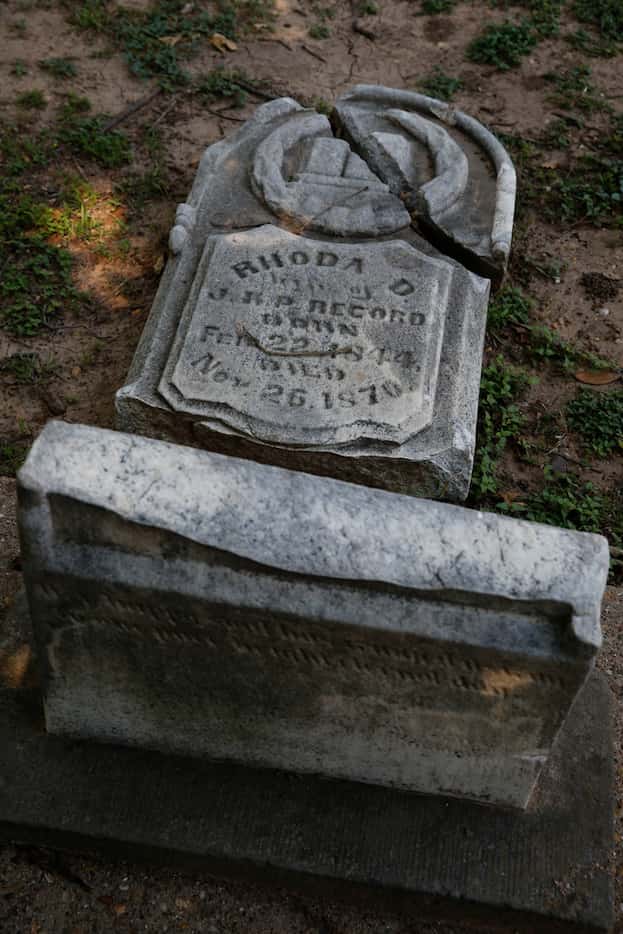 At least this headstone in Pioneer Cemetery didn't vanish.