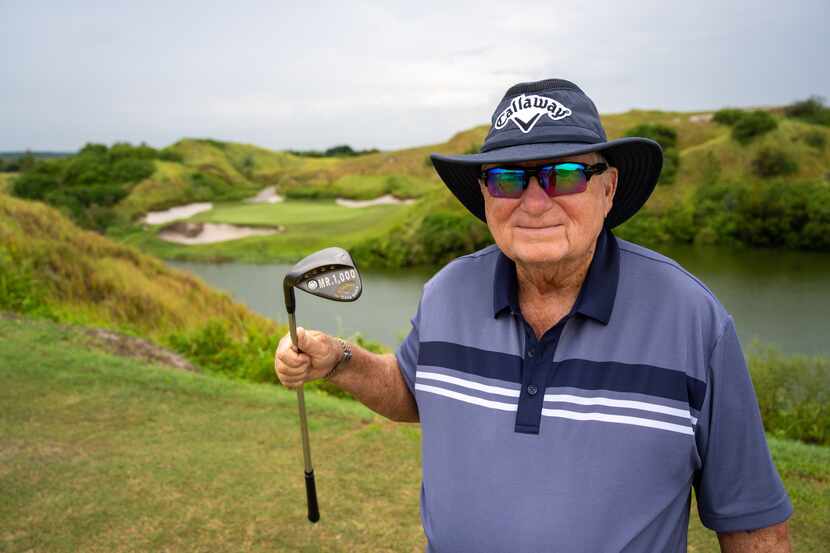 Doug Bolls of Trophy Club displays the Callaway wedge he received from the manufacturer to...