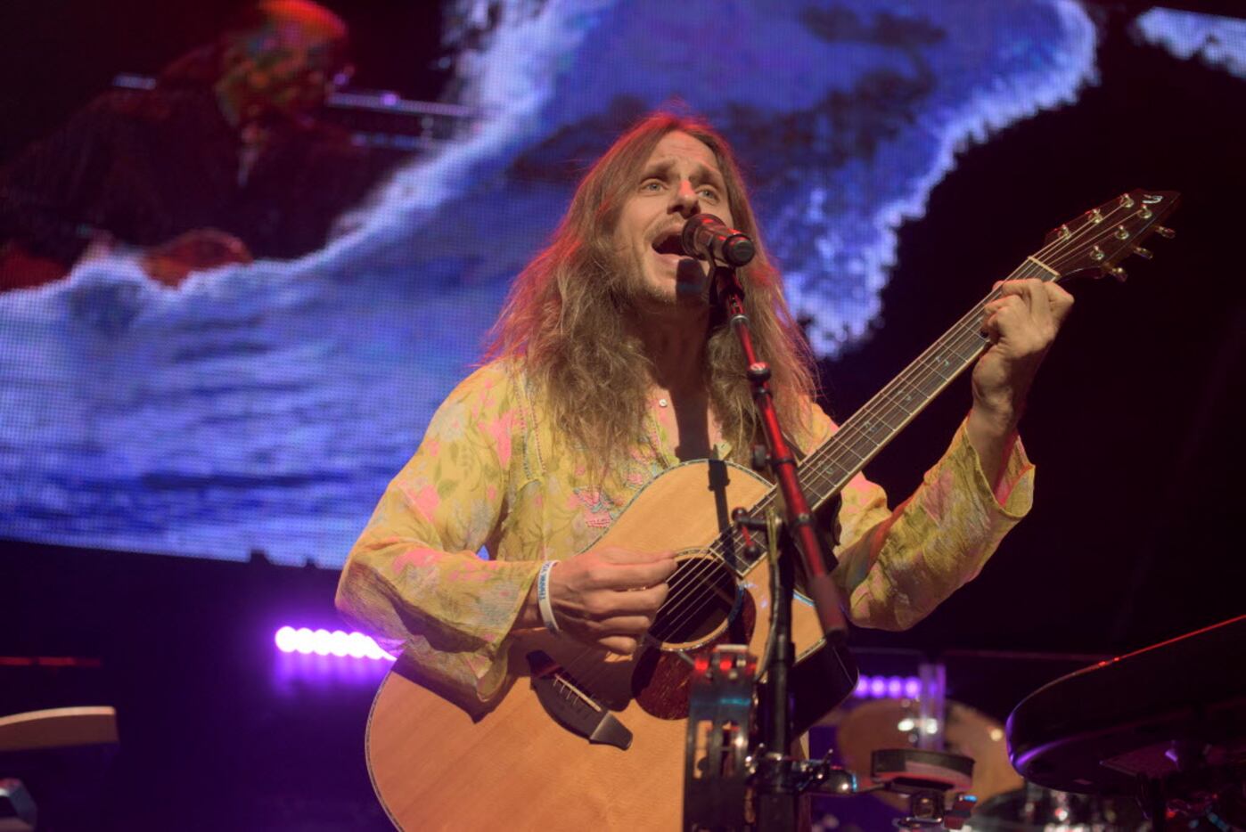 Lead Singer Jon Davison and the other members of Yes perform at the Verizon Theatre in Grand...