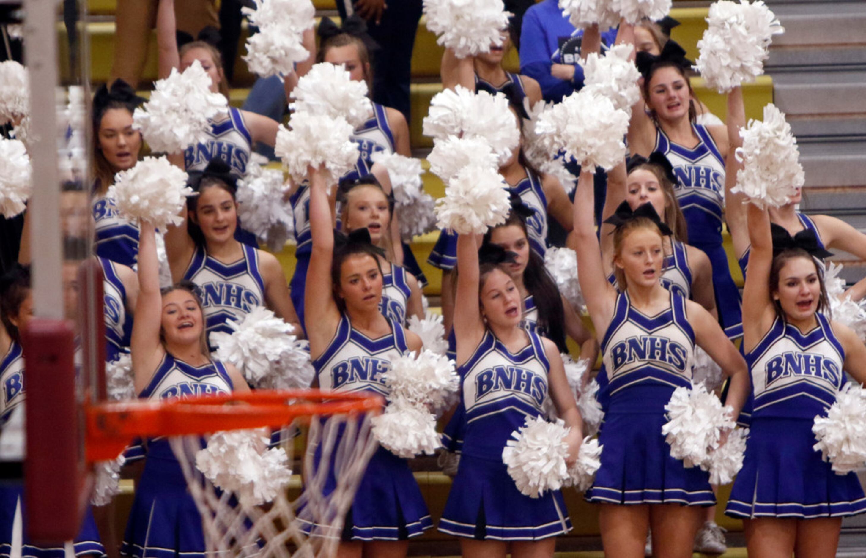 Trophy Club Byron Nelson cheerleaders had plenty to cheer about enroute to their straight...