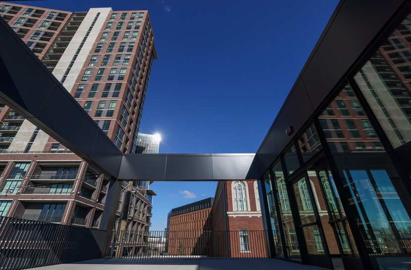 The view from the third story of developer Westdale’s redeveloped block of Deep Ellum,...