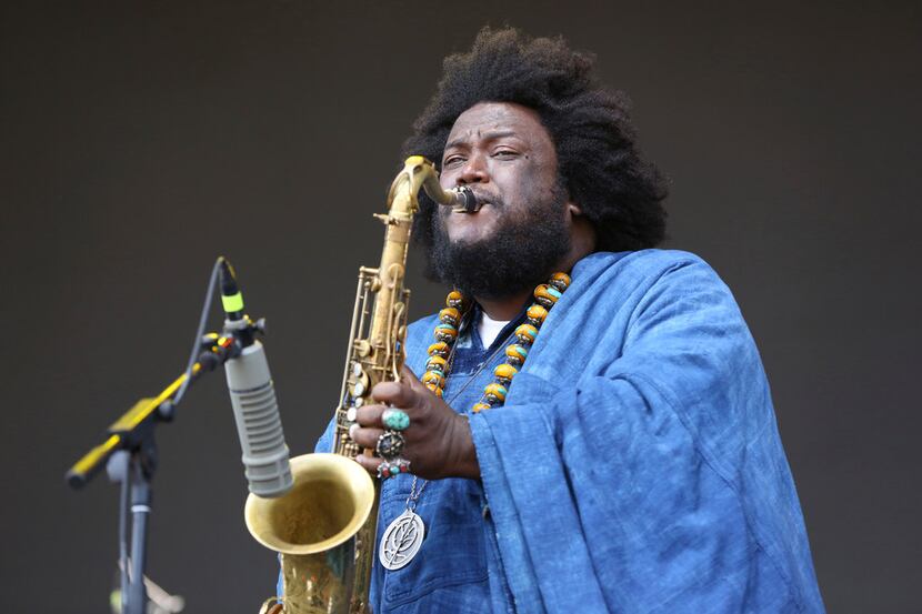 Kamasi Washington performs on day 1 of the Arroyo Seco Music Festival on Saturday, June 23,...