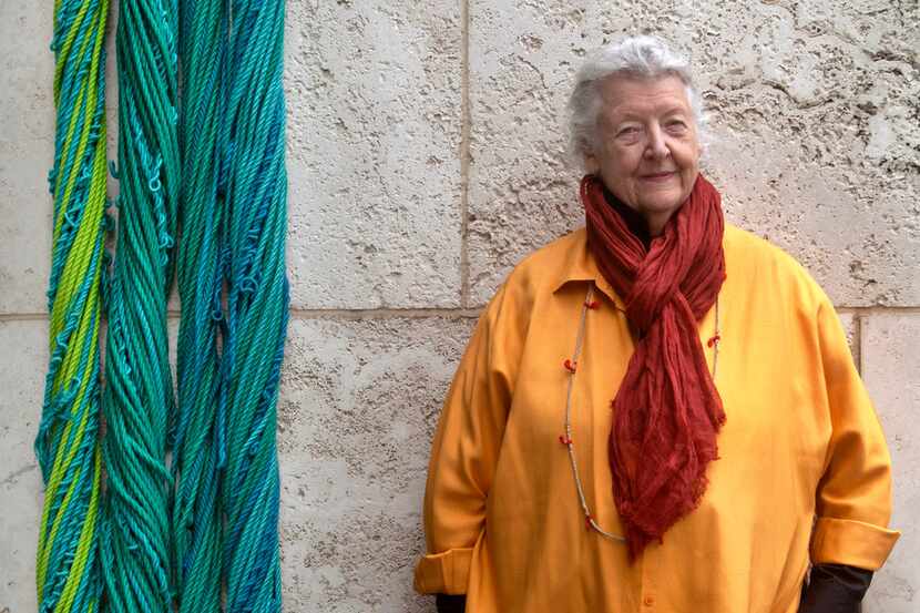Artist Sheila Hicks' exhibition 'Secret Structures, Looming Presence' at the Dallas Museum...