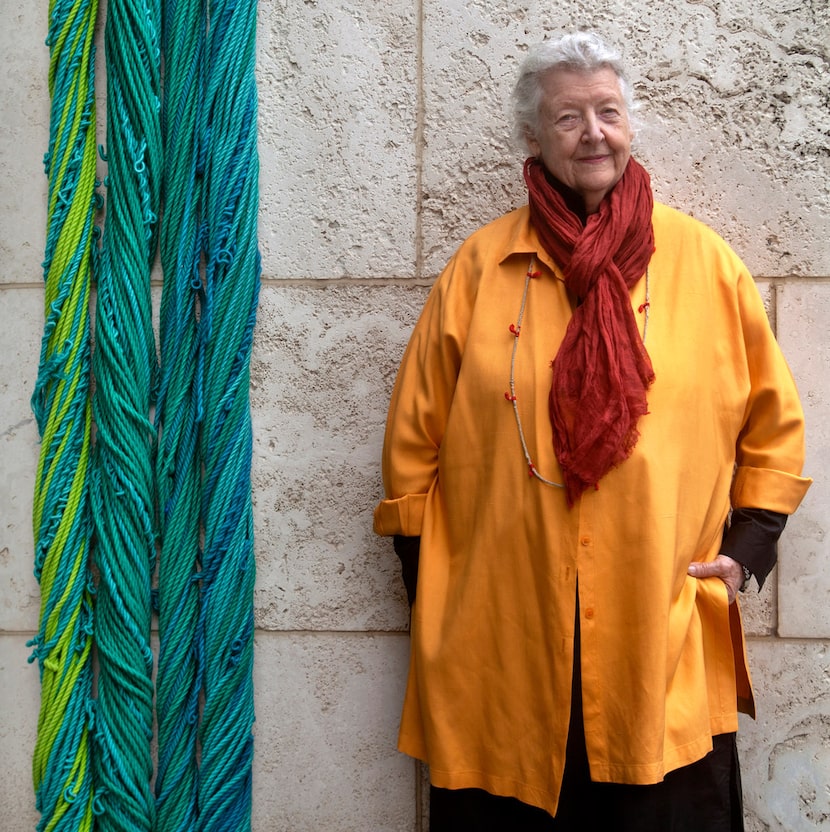 Artist Sheila Hicks' exhibition 'Secret Structures, Looming Presence' at the Dallas Museum...