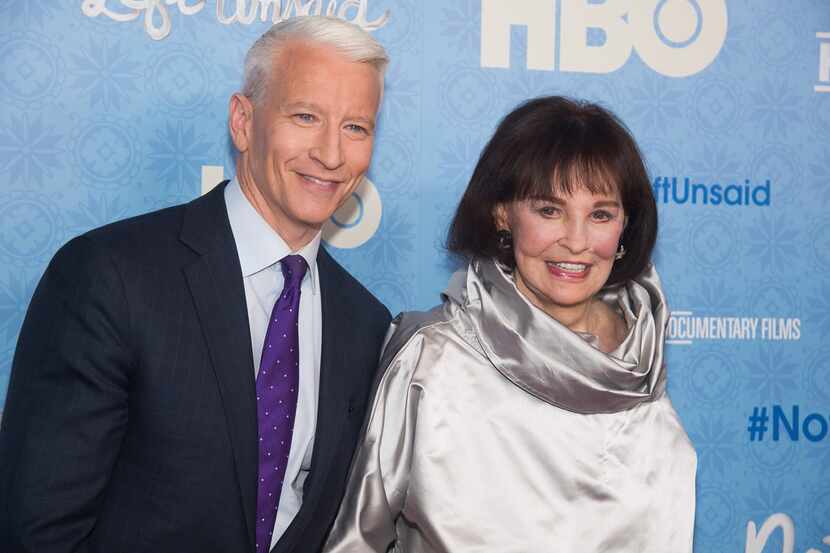 In this April 4, 2016 file photo, CNN anchor Anderson Cooper and Gloria Vanderbilt attend...