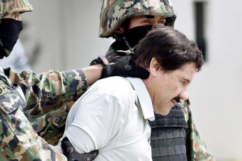 
Mexican marines paraded drug trafficker Joaquín “El Chapo” Guzmán in front of the press on...