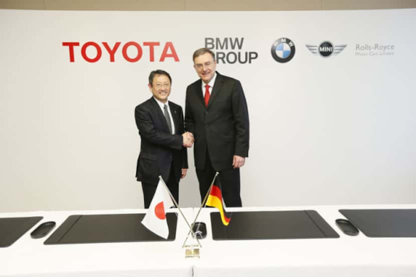 Toyota president Akio Toyoda and BMW chairman Norbert Reithofer announced a cooperative...