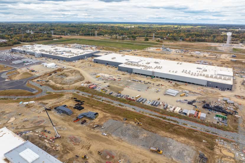 Work is underway on Toyota's first U.S. battery plant for its electric vehicle transition....