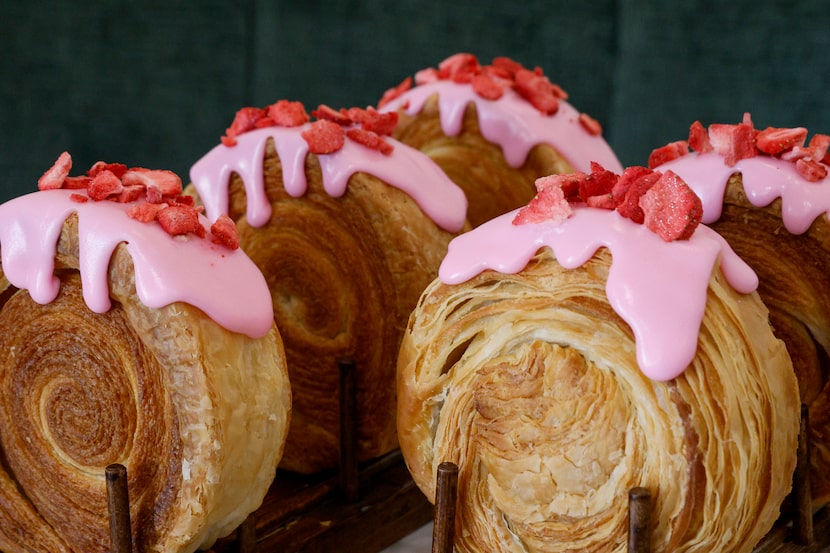 Strawberry supreme croissants are part of the menu at La 57.