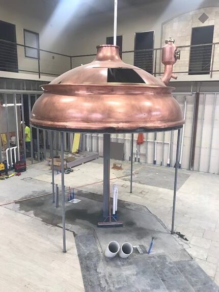The bar at Celis Brewery in Austin will be made from a copper kettle original used at her...