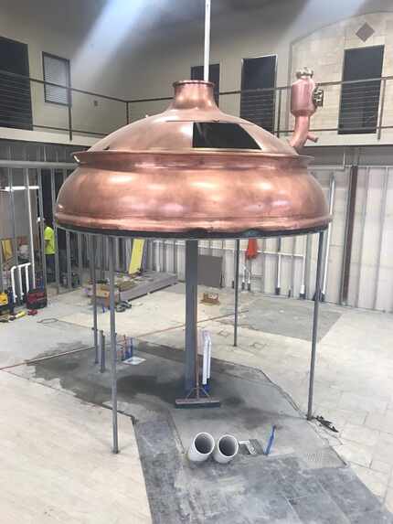 The bar at Celis Brewery in Austin will be made from a copper kettle original used at her...