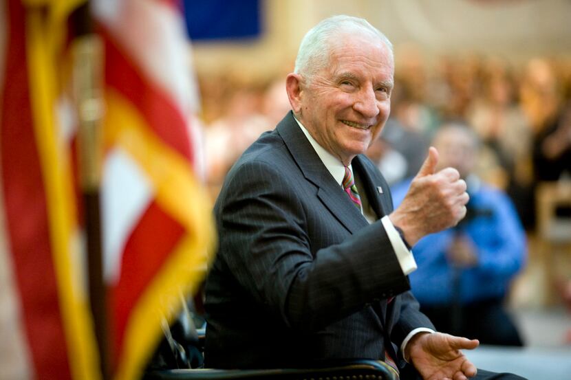 Ross Perot celebrated his 80th birthday at Dell Services Inc's, Plano headquarters in 2010.