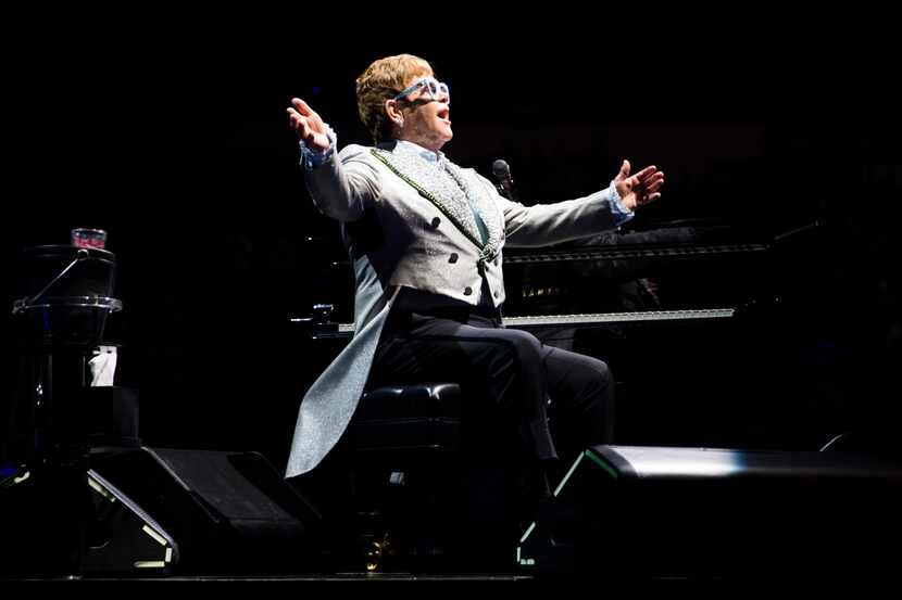 Elton John performs at American Airlines Center in 2018. John bid Dallas adieu with a pair...