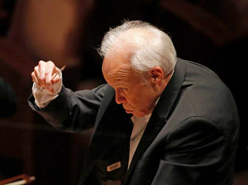 Conductor Paul Phillips leads the Meadows Symphony Orchestra during the 25th annual 'Meadows...