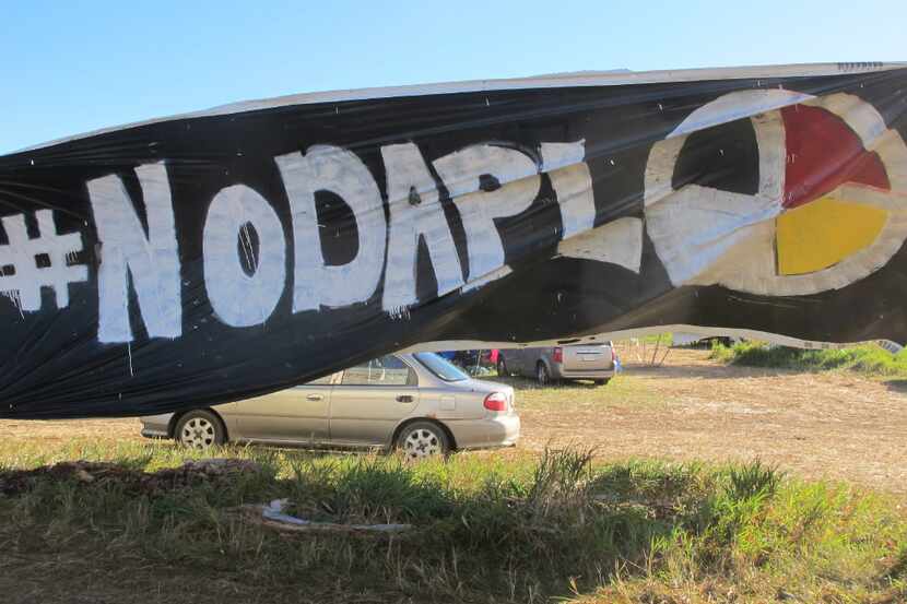 Banner protesting the Dakota Access pipeline. 