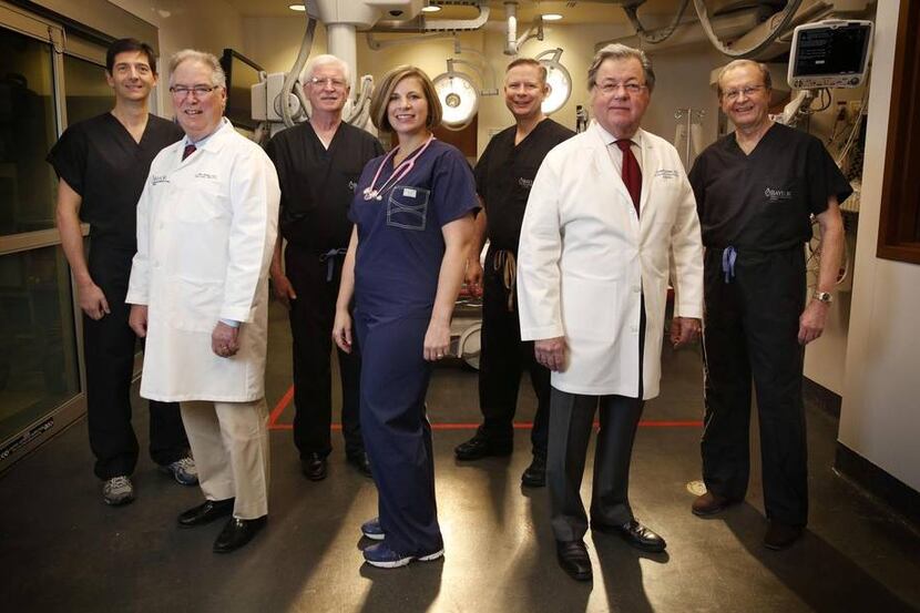  The uterus transplant team at Baylor University Medical Center includes, from left: Dr....