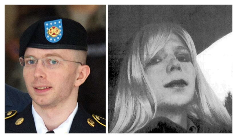 These two file photos show U.S. Army Pfc. Bradley Manning  leaving a military court facility...