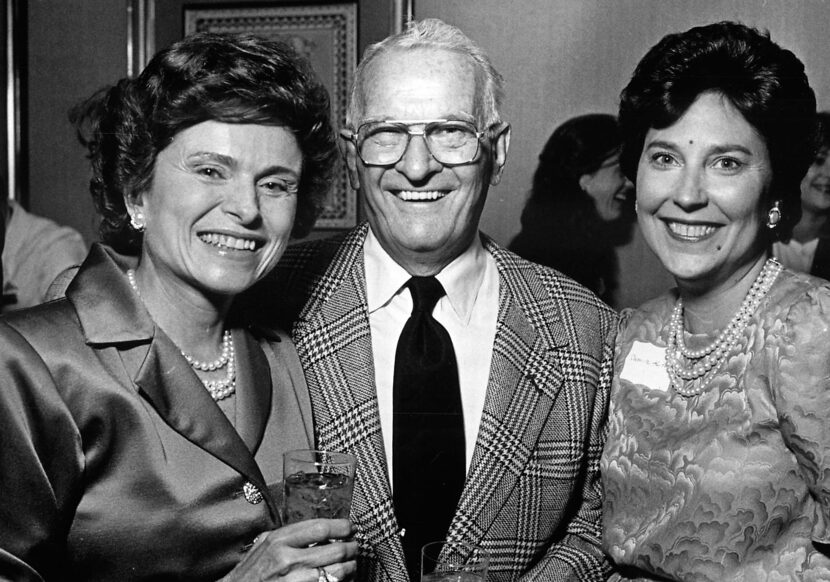 From left: Rita and Bill Clements posed with Camille Keith for this 1989 Fete Set photo...