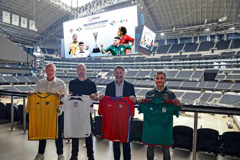 Concacaf Nations League national team head coaches, from left: Heimir Hallgr msson...