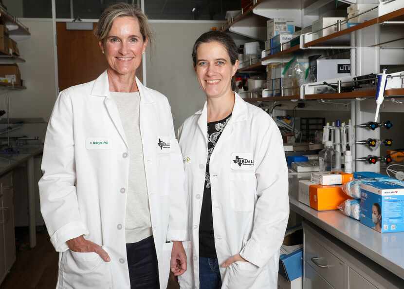 Co-principle investigators Christa McIntyre (left), associate professor at the University of...