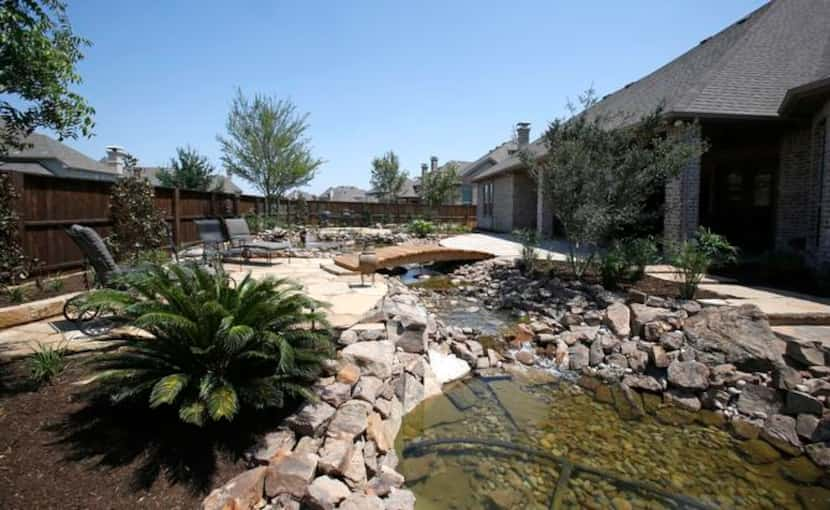 
Delores Jackson's backyard at her home in Lantana, Texas on Thursday, August 14, 2014. One...