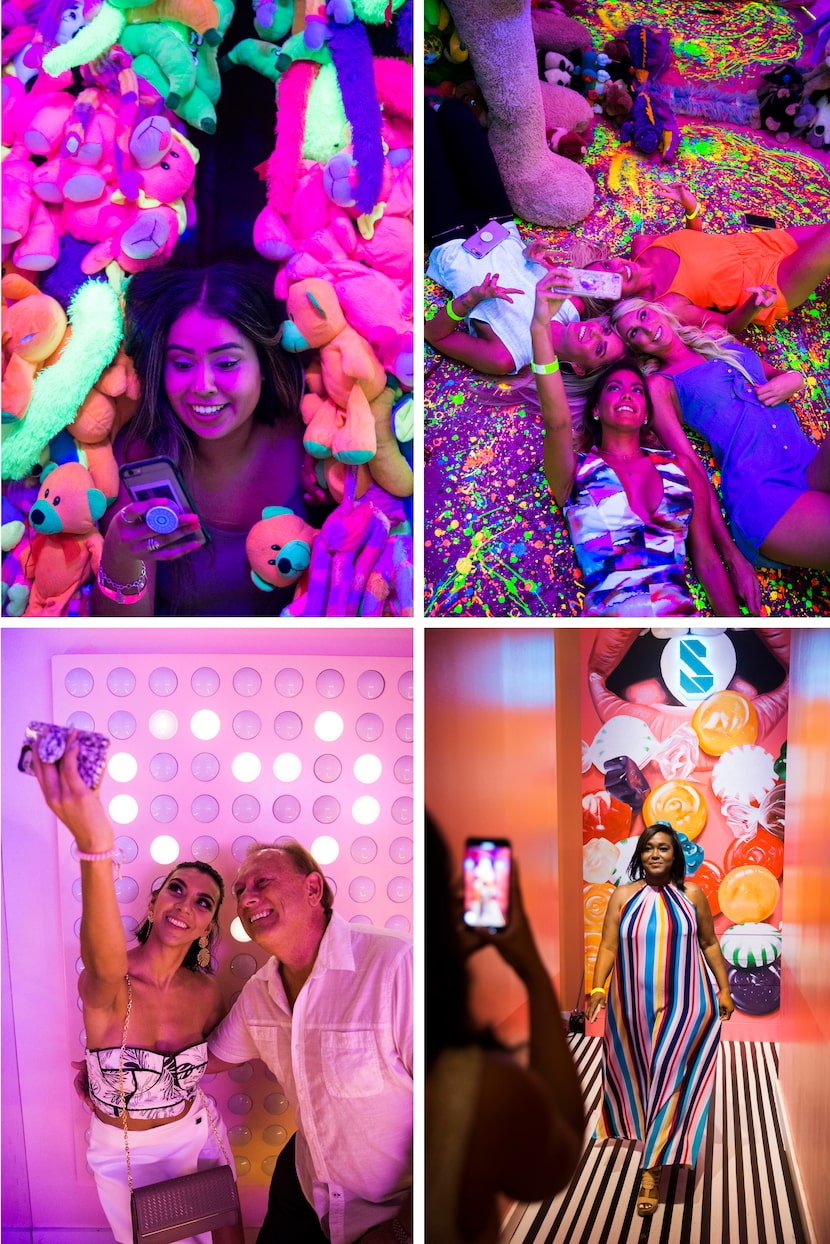 Experiencing the Sweet Tooth Hotel on July 19, 2018 in Dallas were (clockwise from top...