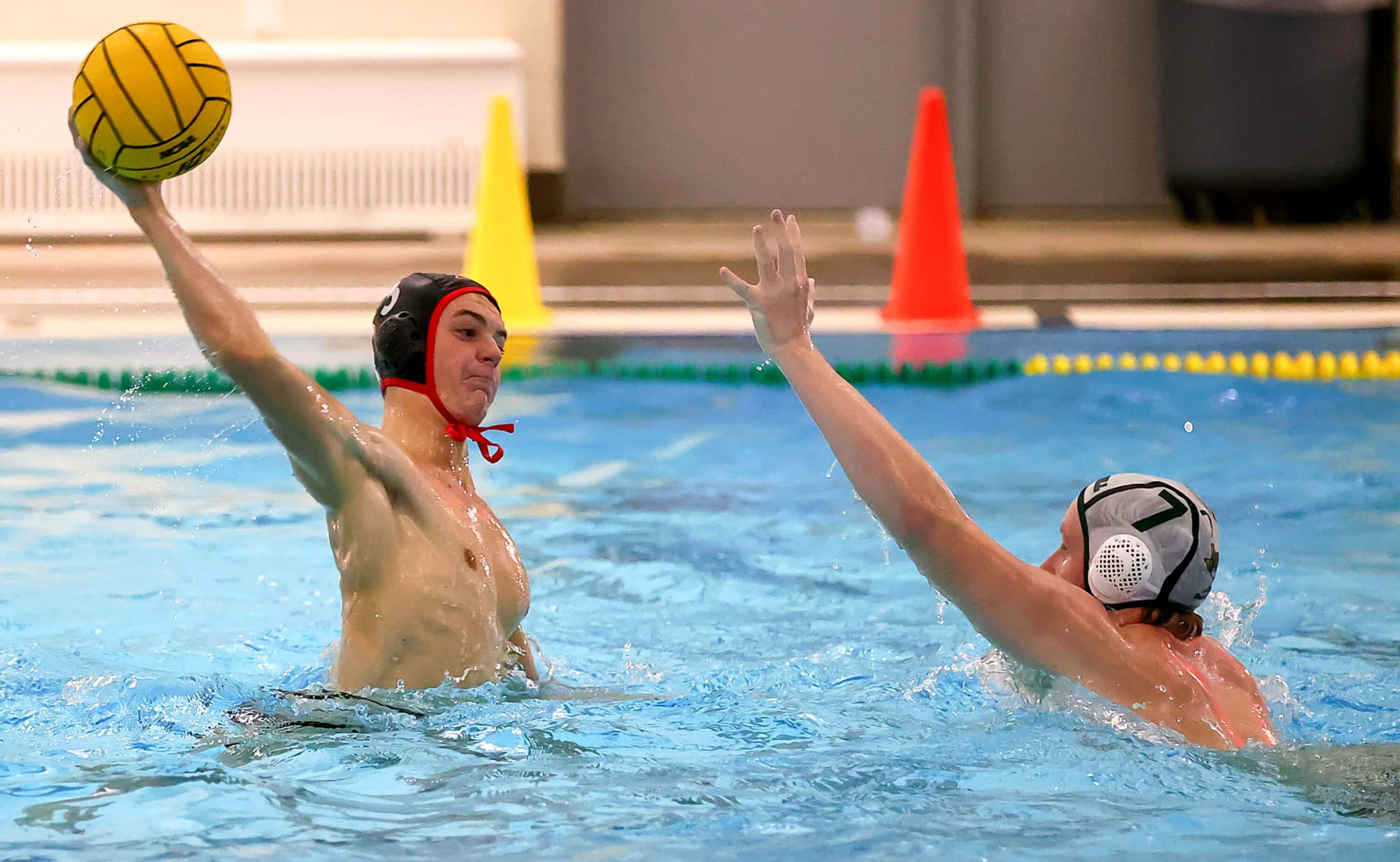 Flower Mound Marcus' Asher Brunner attempts a shot on goal against Southlake Carroll's Rory...