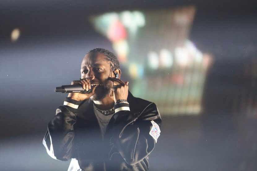 Kendrick Lamar performs on the opening night of his tour for his album "DAMN" at Gila River...