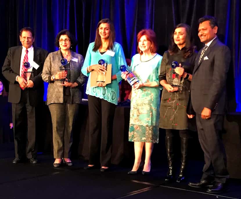 The Arts Awards recipients at the Greater Dallas Asian American Chamber Awards luncheon at...