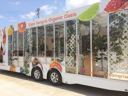 You can go inside the sangria truck.