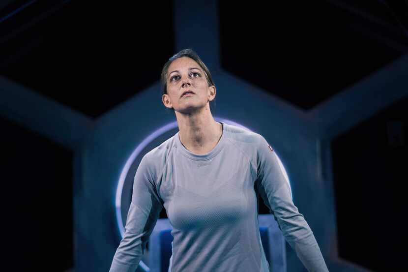 Sarah Rutan plays astronaut Molly Jennis in Amphibian Stage's production of Leegrid Stevens'...