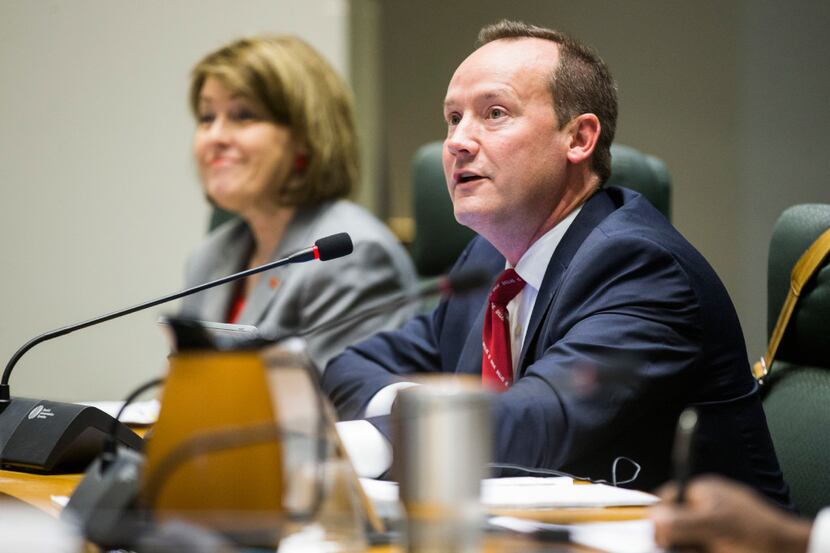 City Council Member Philip Kingston spoke as the Dallas City Council prepared to vote to...