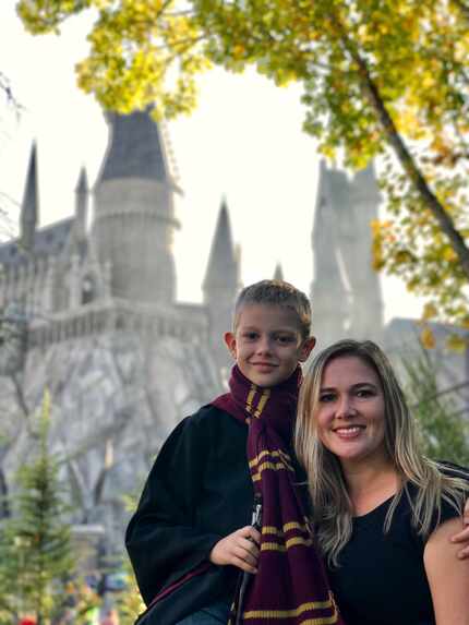 Parker and Sarah Nelson at at The Wizarding World of Harry Potter