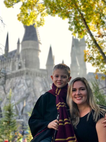 Parker and Sarah Nelson at at The Wizarding World of Harry Potter