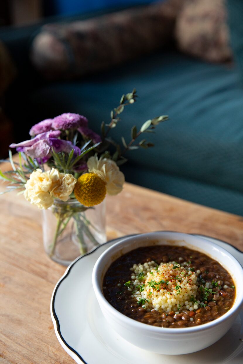 Classic Italian lentils with ditalini pasta are available at Tarantino's.