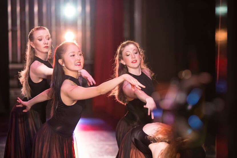 From left, Madelaine Boyce, Towa Shinagawa and Juliann McAloon in Avant Chamber Ballet's...