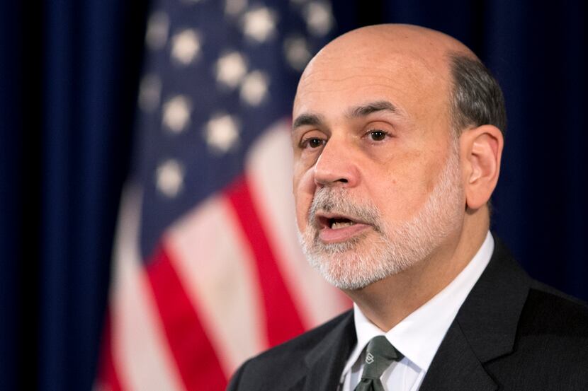 Federal Reserve Chairman Ben Bernanke speaks during a news conference at the Federal Reserve...