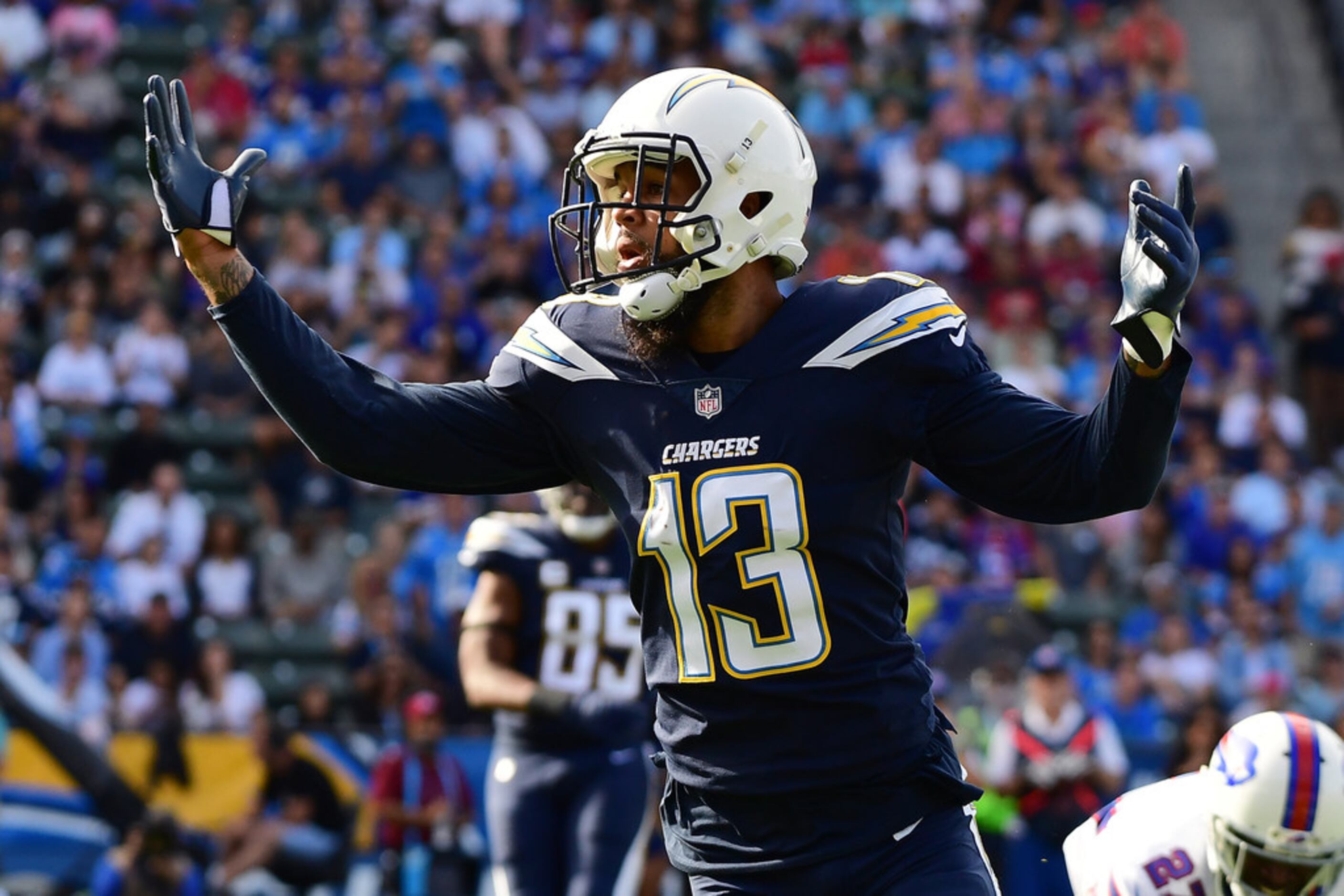 Los Angeles Chargers Philip Rivers throws a pass against the Denver Broncos  in the second half at the StubHub Center in Carson, California on October  22, 2017. There were more Broncos fans