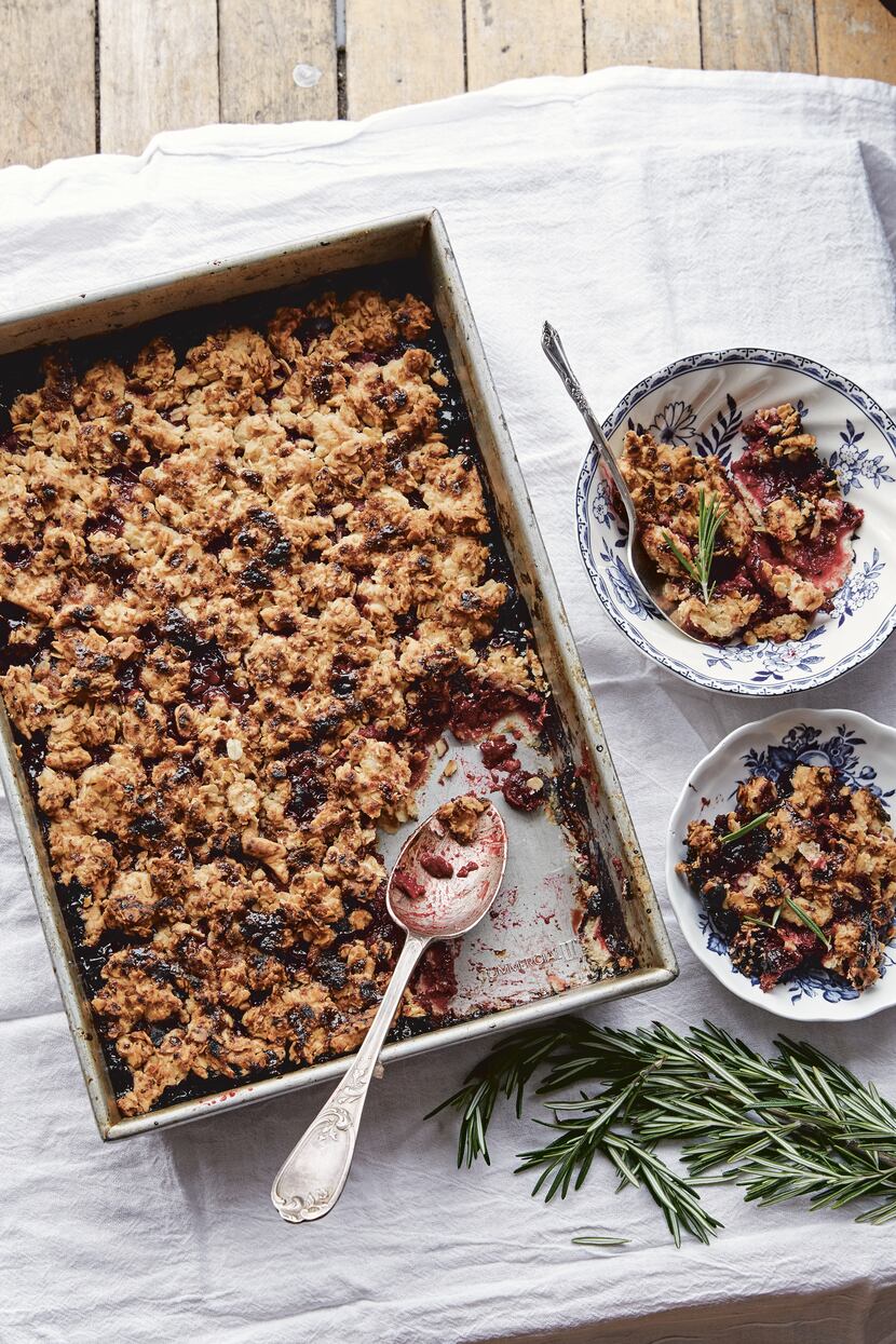 Cherry Rosemary Crumble from Maman The Cookbook by Elise Marshall
