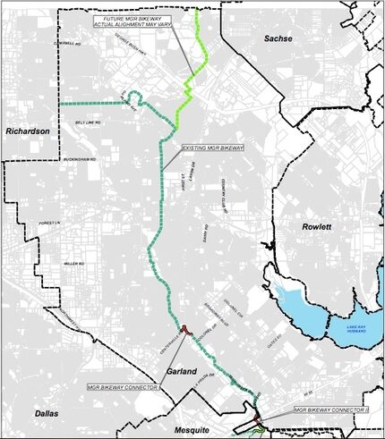 Construction on the Mesquite-Garland-Richardson Bikeway Connectors project  is currently...