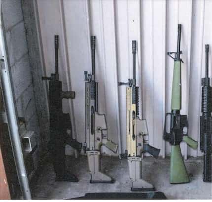 These weapons were seized on Aug. 5, 2019, from a storage unit on Indian Trail in Dallas...